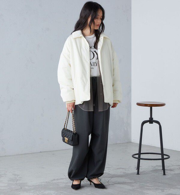 SHIPS for women「〈手洗い可能〉メランジ ツイル ギャザー カーゴパンツ ◇」|カーゴ|