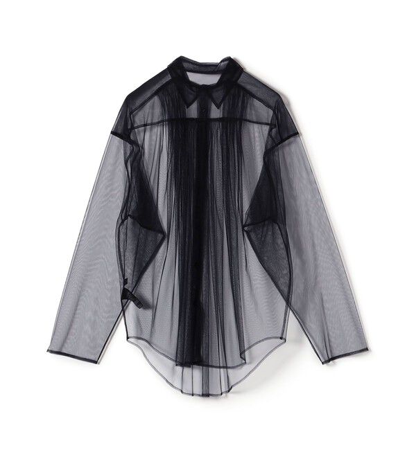 SHIPS for women「〈手洗い可能〉チュール ビッグ シャツ ◇」|シャツ・ブラウス|
