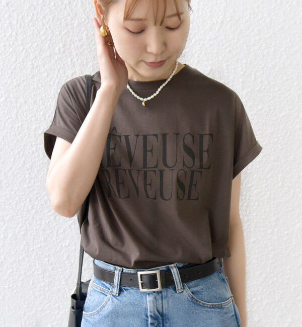 SHIPS for women「ローズペトール 半袖 プリント TEE」|Tシャツ・カットソー|