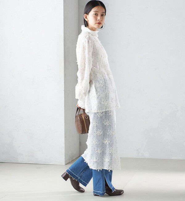 SHIPS for women「【SHIPS別注】crinkle crinkle crinkle:エンブロイダリー ラップ スカート」|スカート|