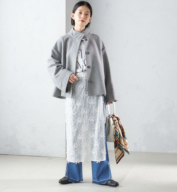 SHIPS for women「【SHIPS別注】crinkle crinkle crinkle:エンブロイダリー ラップ スカート」|スカート|