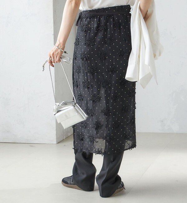 SHIPS for women「【SHIPS別注】crinkle crinkle crinkle:エンブロイダリー ラップ スカート」|スカート|