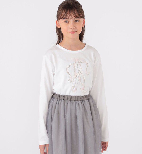 SHIPS KIDS「SHIPS KIDS:140～150cm / バレエ 長袖 TEE」|Tシャツ・カットソー|オフホワイト