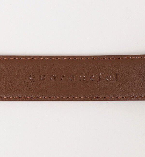 quaranciel「quaranciel: オーバル バックル ステッチ レザー ベルト」|ベルト|
