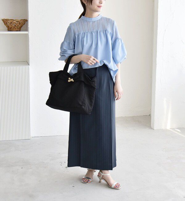 quaranciel「quaranciel:〈手洗い可能〉ラッセル レース フィブリル ブラウス」|シャツ・ブラウス|