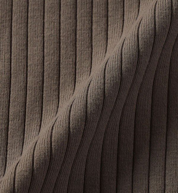 quaranciel「quaranciel:〈洗濯機可能〉テレコ リブ クルー ヘンリー 2way ハーフスリーブ TEE」|Tシャツ・カットソー|