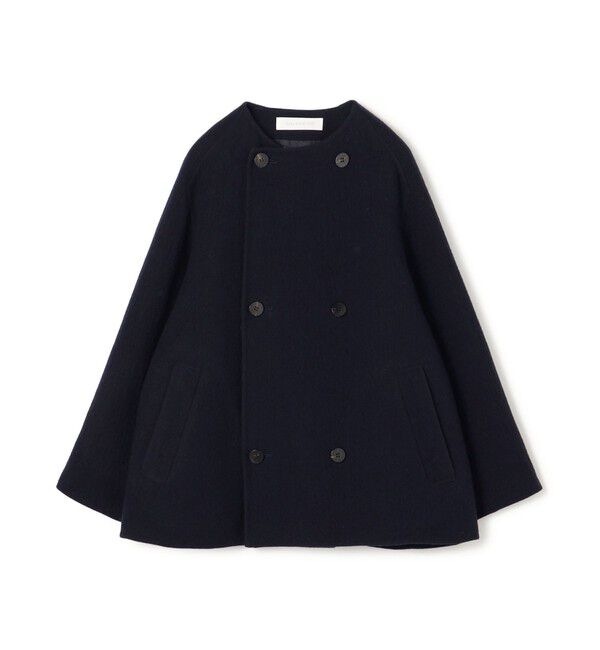 GALERIE VIE「ランダムウール カラーレスショートトレンチコート」|トレンチコート|69 ネイビー