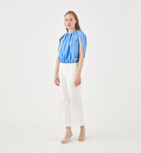 TOMORROWLAND collection「コットンシルクシャンブレー バルーンフレンチスリーブブラウス」|シャツ・ブラウス|