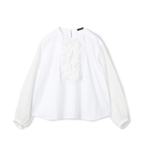 TOMORROWLAND collection「ホワイトコンビネーション ラッフルブラウス」|シャツ・ブラウス|11 ホワイト