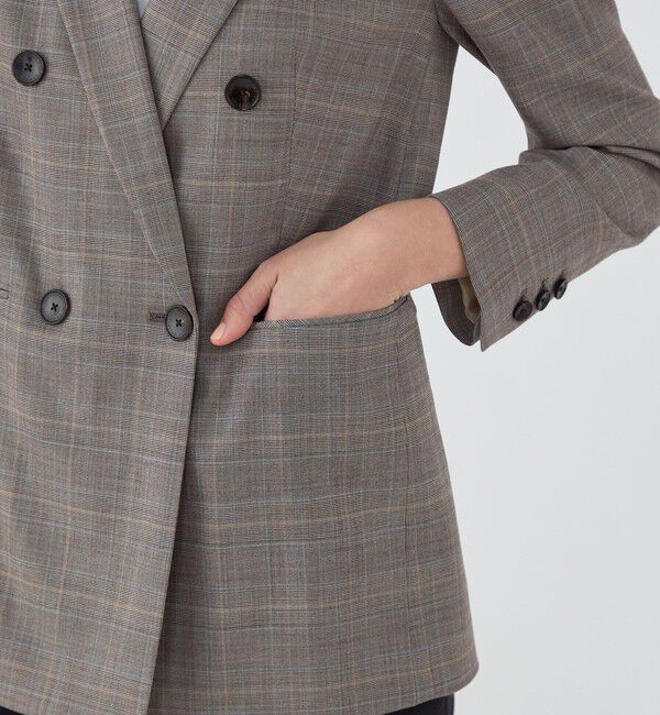 TOMORROWLAND collection「ブルーウィンドウ ダブルブレストジャケット」|テーラードジャケット|