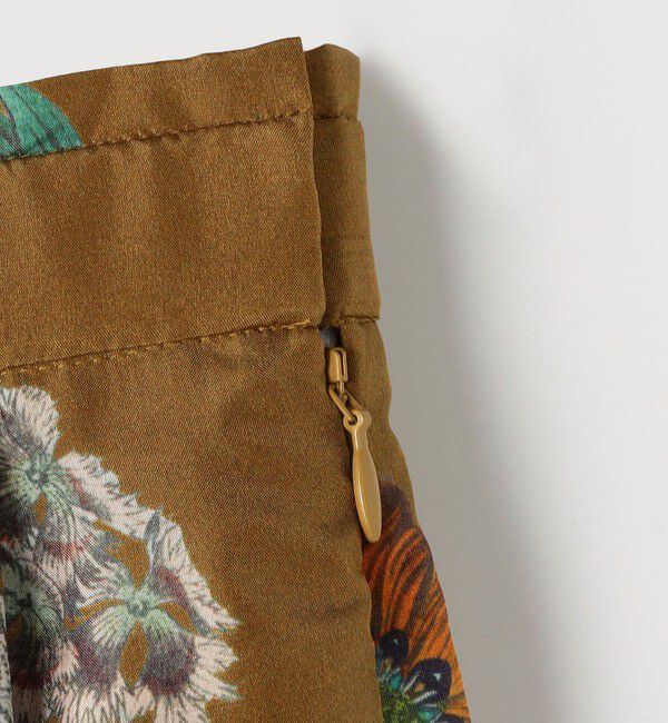 CABaN「シルク BOUQUETプリント フレアスカート」|スカート|