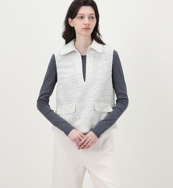 Ballsey「フリンジヤーンツイード プルオーバーベスト」|ベスト・ジレ|