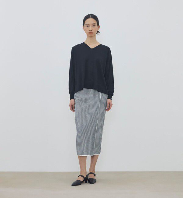 DES PRES「マットシルク Vネックプルオーバー」|ニット・セーター|