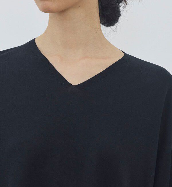 DES PRES「マットシルク Vネックプルオーバー」|ニット・セーター|