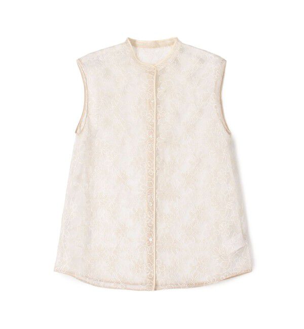 TOMORROWLAND collection「ローダンセエンブロイダリー ノースリーブブラウス」|シャツ・ブラウス|12 ホワイト