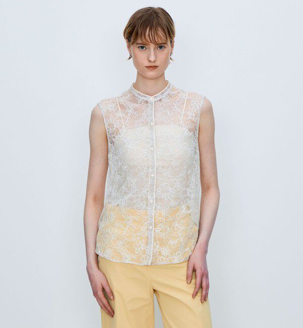 TOMORROWLAND collection「ローダンセエンブロイダリー ノースリーブブラウス」|シャツ・ブラウス|