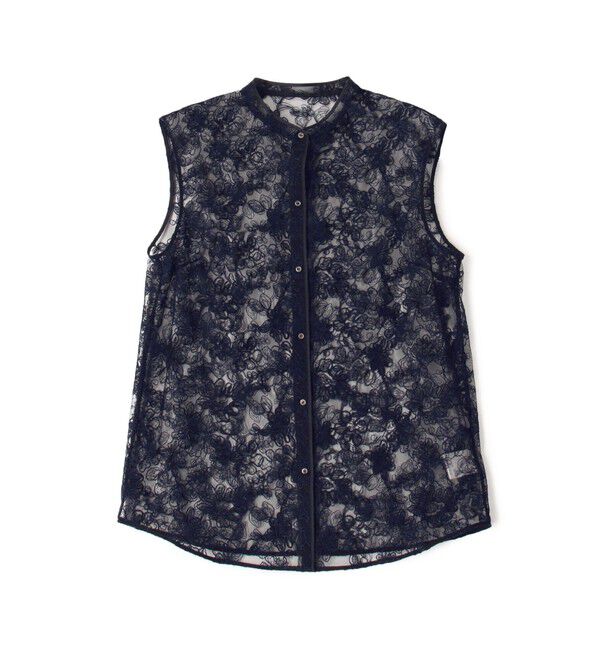 TOMORROWLAND collection「ローダンセエンブロイダリー ノースリーブブラウス」|シャツ・ブラウス|68 ネイビー