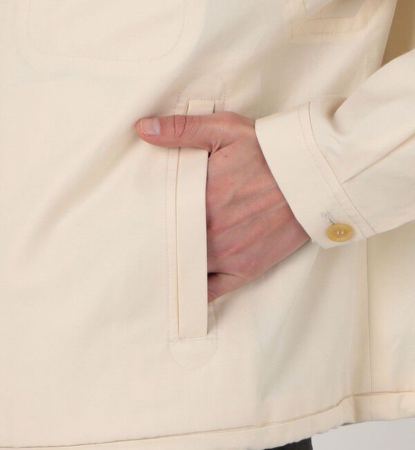 TOMORROWLAND MENS「コットンシルクグログラン ライダースブルゾン」|ブルゾン・スタジャン|