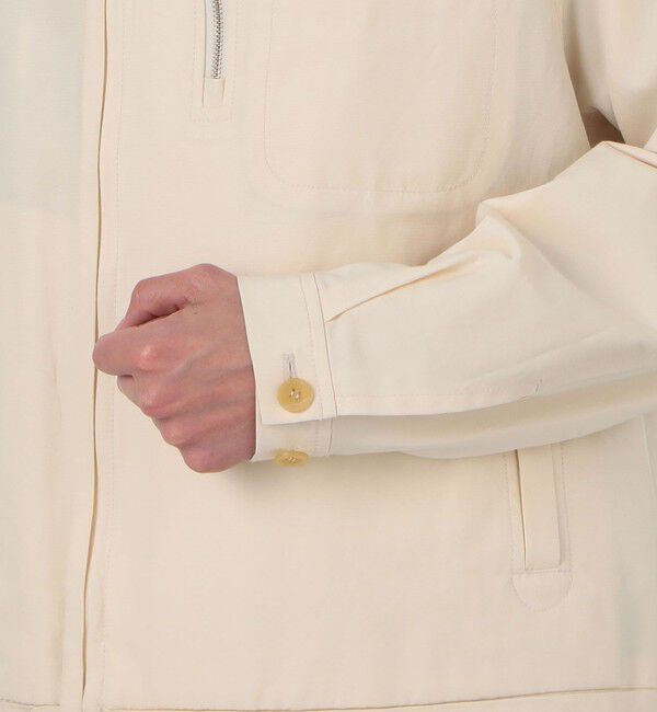 TOMORROWLAND MENS「コットンシルクグログラン ライダースブルゾン」|ブルゾン・スタジャン|