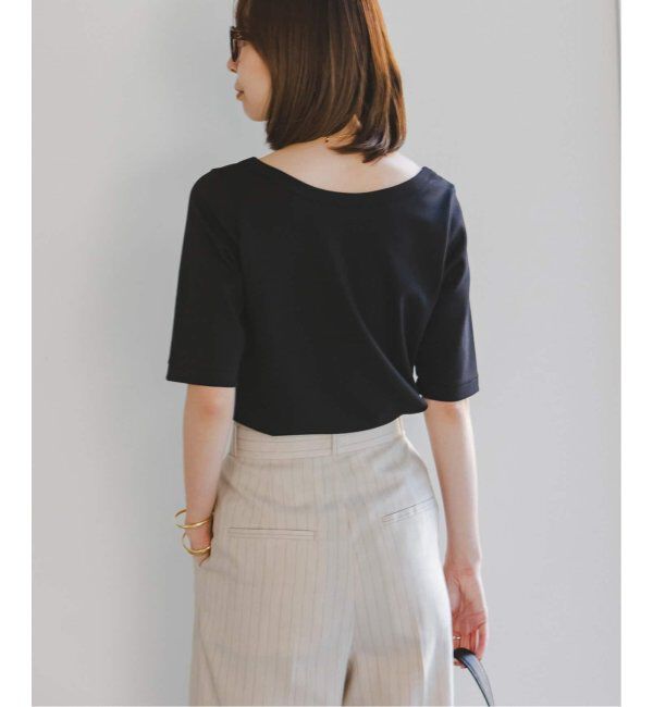 NOBLE「《追加》スビンコットンソフトスクエアーネックTシャツ 2」|Tシャツ・カットソー|