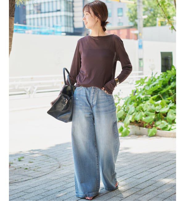 Spick and Span「《追加》シアーボートネックプルオーバー」|Tシャツ・カットソー|