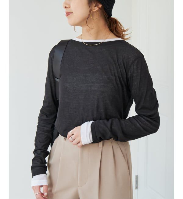 Spick and Span「《追加2》シアーボートネックプルオーバー」|Tシャツ・カットソー|