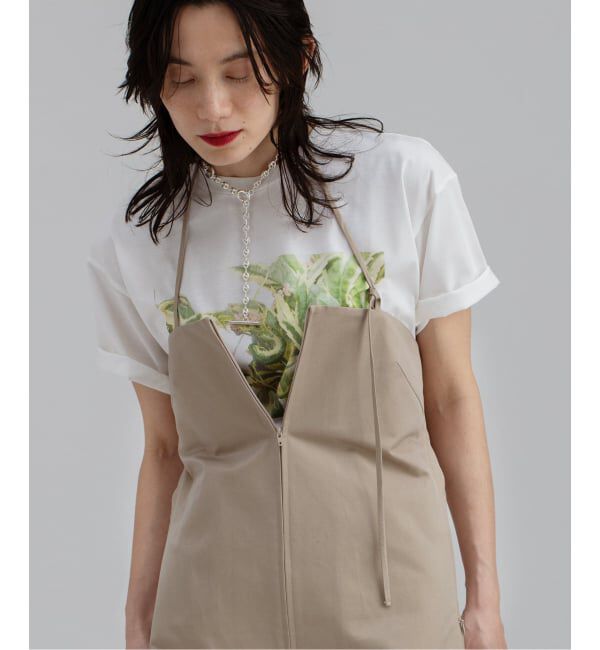 NOBLE「フラワーフォトプリントT」|Tシャツ・カットソー|ホワイト C