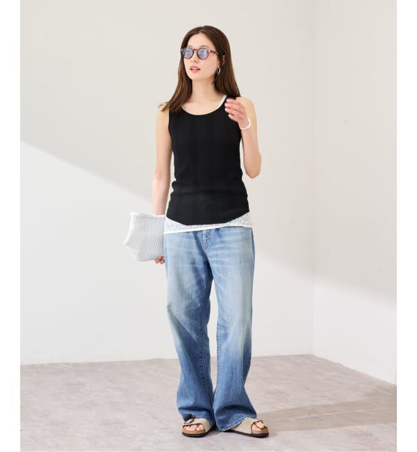 FRAMeWORK「≪予約≫18Gランダムリブニットタンク」|タンクトップ|