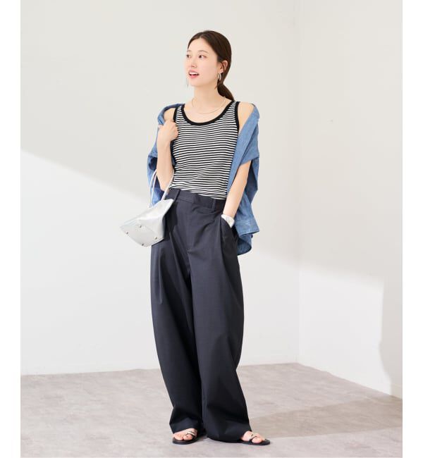 FRAMeWORK「≪予約≫18Gランダムリブニットタンク」|タンクトップ|