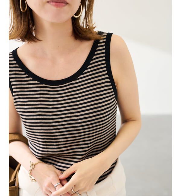 FRAMeWORK「≪予約≫18Gランダムリブニットタンク」|タンクトップ|