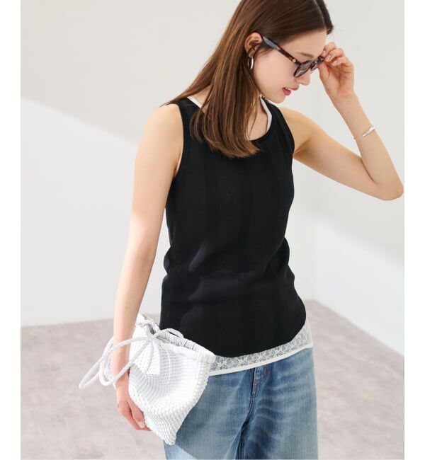 FRAMeWORK「≪予約≫18Gランダムリブニットタンク」|タンクトップ|