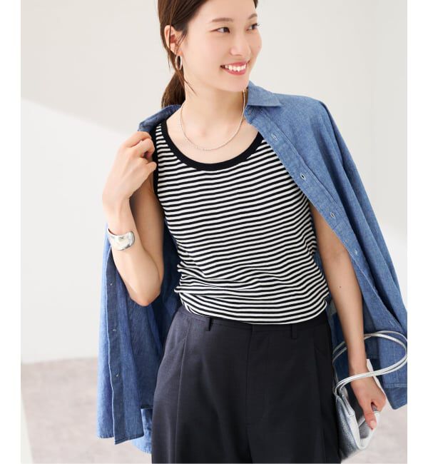 FRAMeWORK「≪予約≫18Gランダムリブニットタンク」|タンクトップ|ホワイト