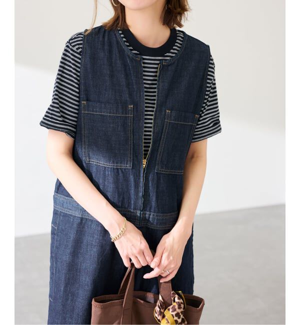 FRAMeWORK「≪追加予約≫WHITE FIELD ノースリーブオールインワン」|オールインワン|