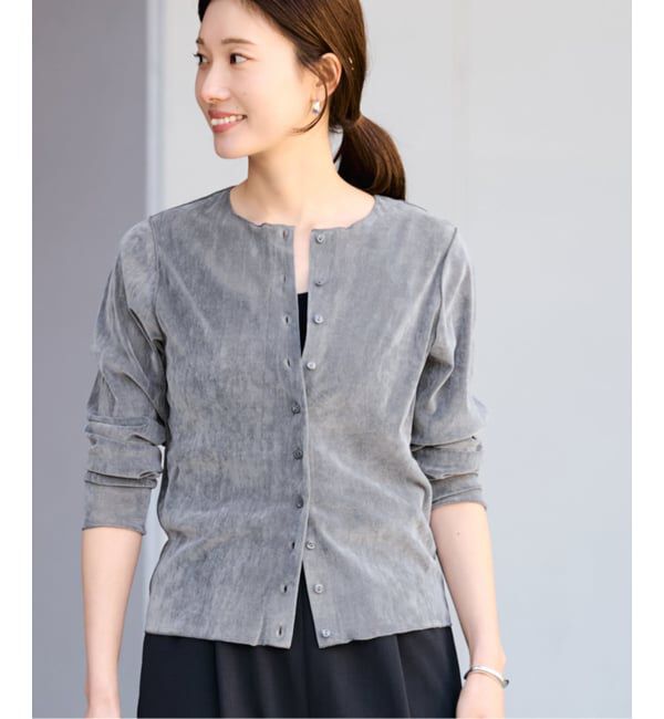 FRAMeWORK「≪追加予約≫チュールフロッキーカーディガン 2」|Tシャツ・カットソー|グレーA