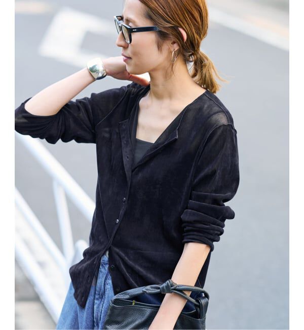 FRAMeWORK「≪追加予約≫チュールフロッキーカーディガン 2」|Tシャツ・カットソー|