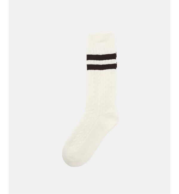 Spick and Span「MARCOMONDE / マルコモンド crochet line SOX」|ソックス|ホワイト