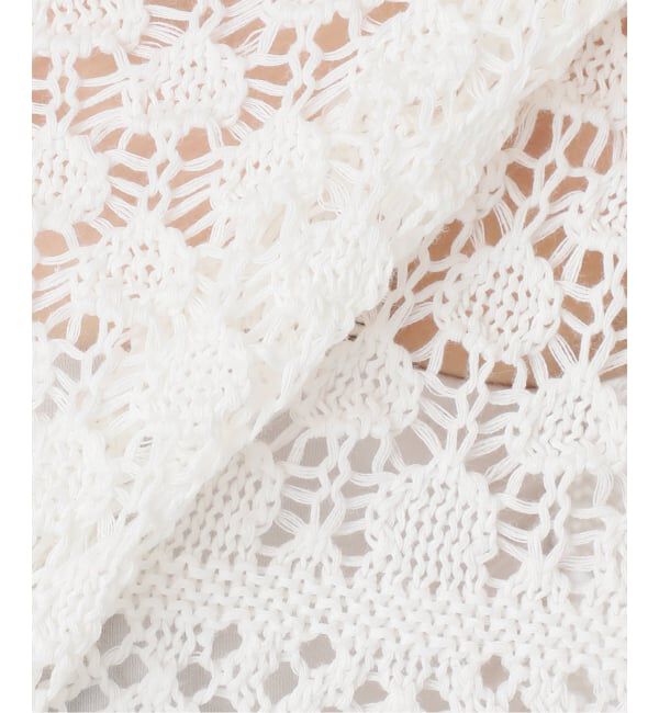 Spick and Span「《WEB限定 / 追加予約》透かし編みボートネックニット」|ニット・セーター|