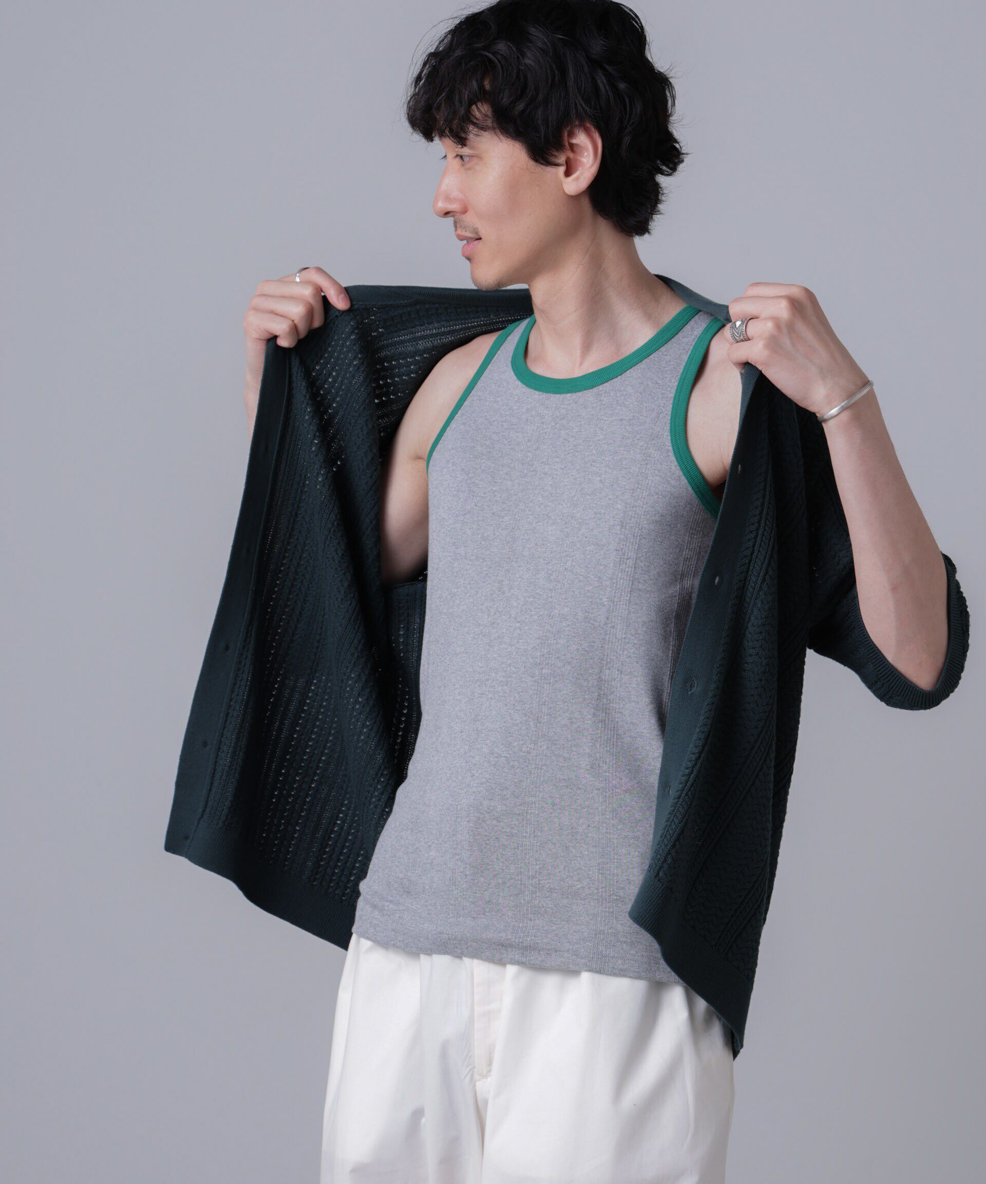 nano･universe「「NJ/CLUB」PARKSTOCK MILLER別注 パネルリブタンクトップ」|Tシャツ・カットソー|