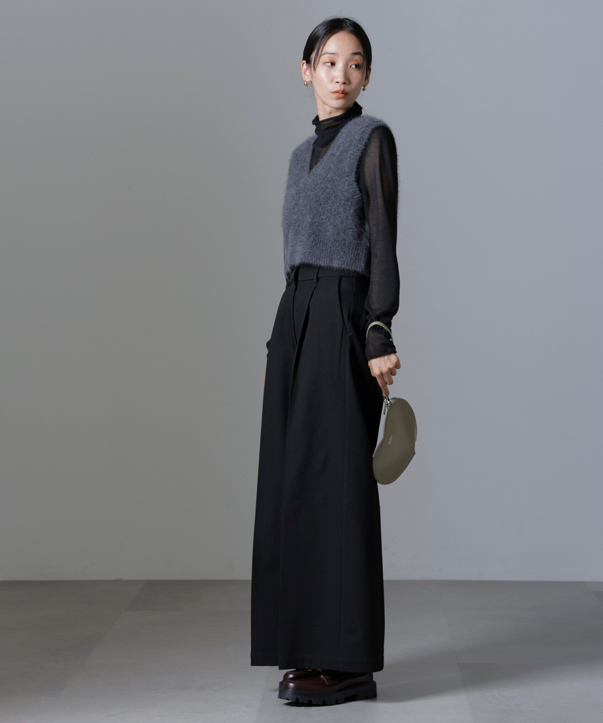 nano･universe「フォックスカシミヤニットベスト」|ニット・セーター|