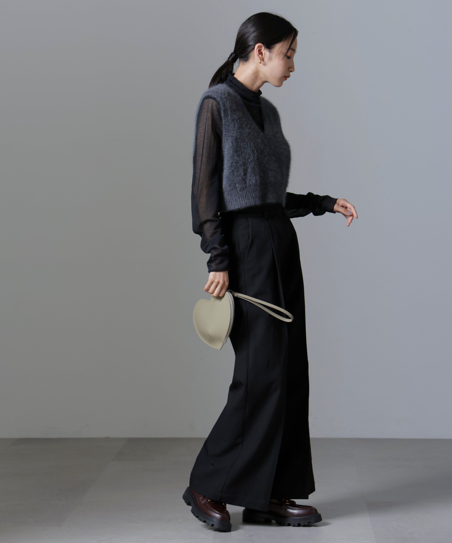 nano･universe「フォックスカシミヤニットベスト」|ニット・セーター|