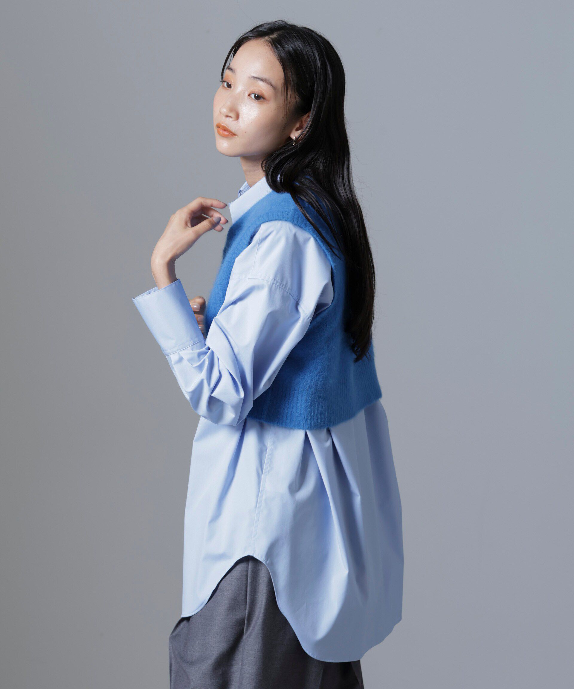 nano･universe「フォックスカシミヤニットベスト」|ニット・セーター|