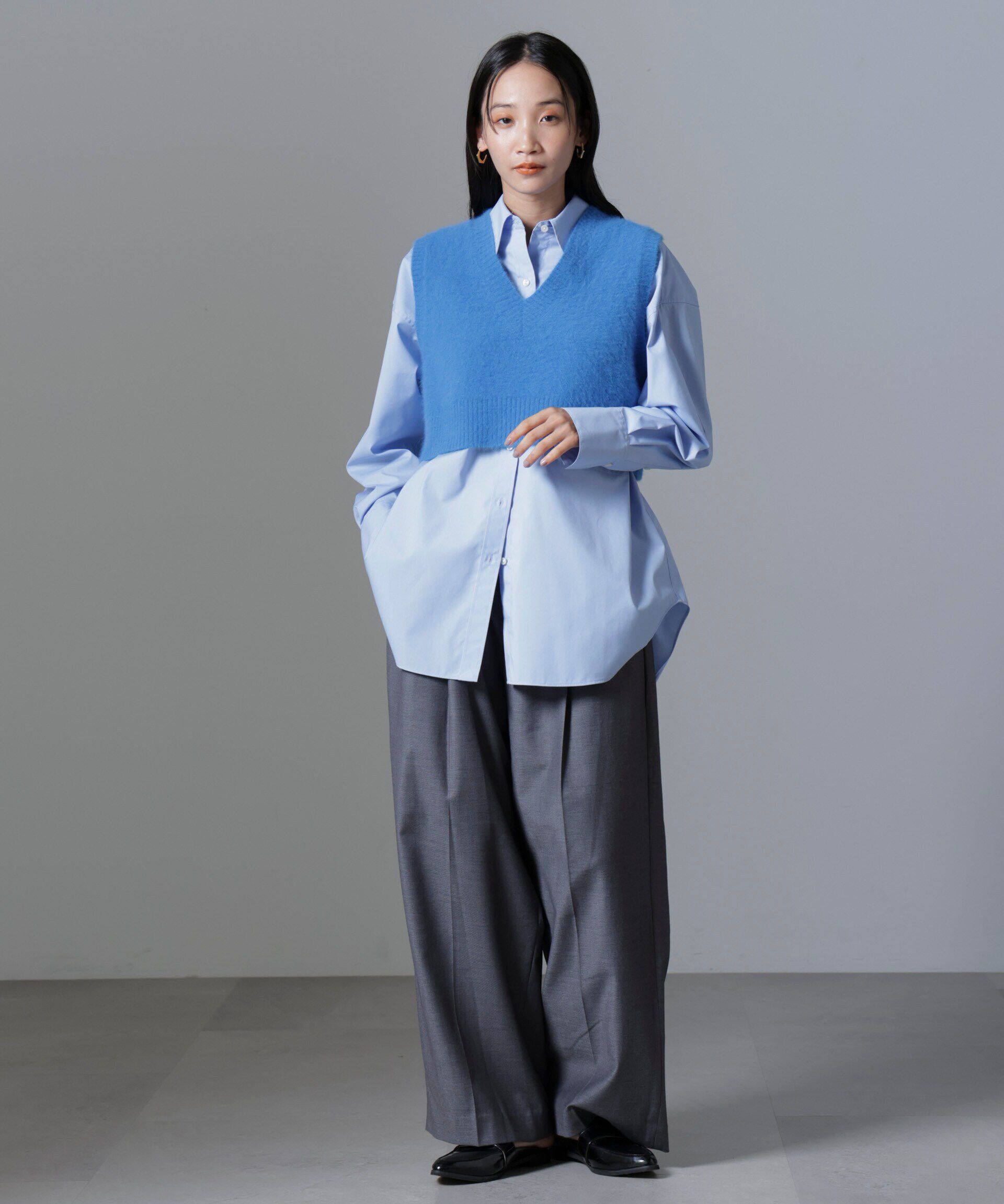 nano･universe「フォックスカシミヤニットベスト」|ニット・セーター|