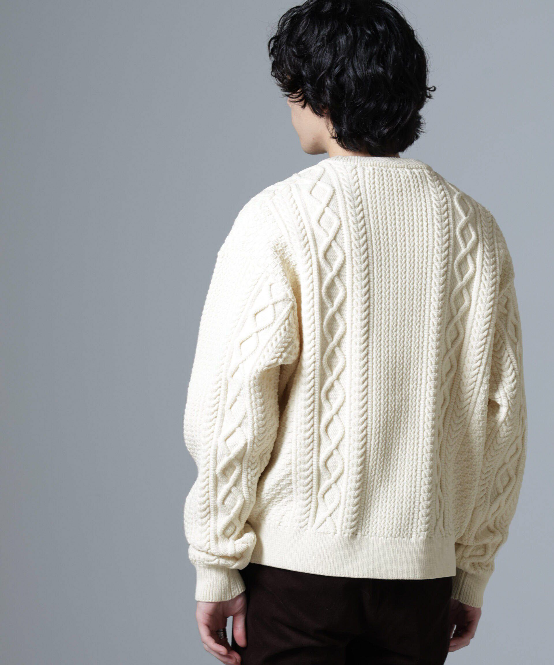 nano･universe「スポンディッシュケーブルニット」|ニット・セーター|