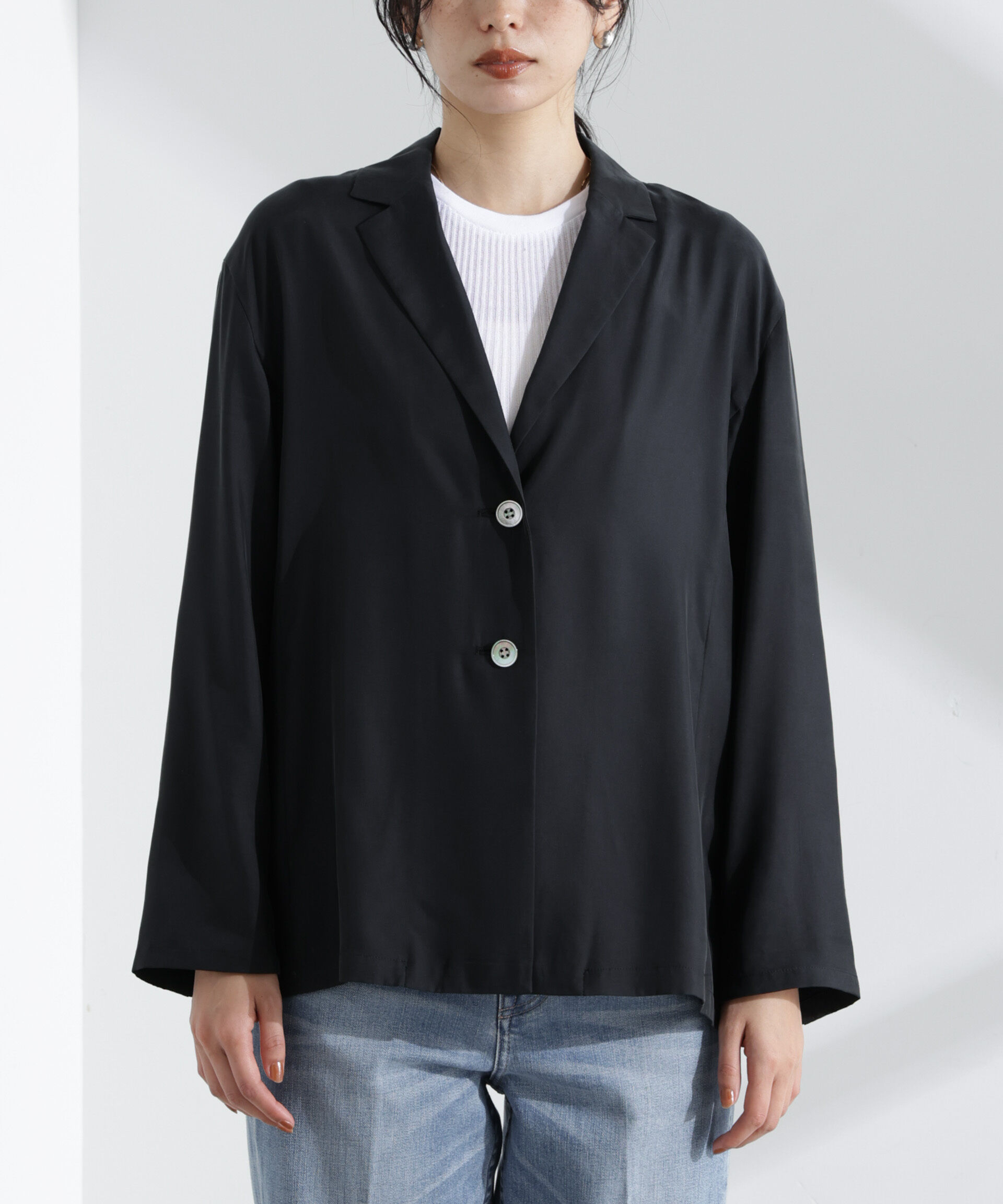 nano･universe「キュプラライトジャケット」|テーラードジャケット|