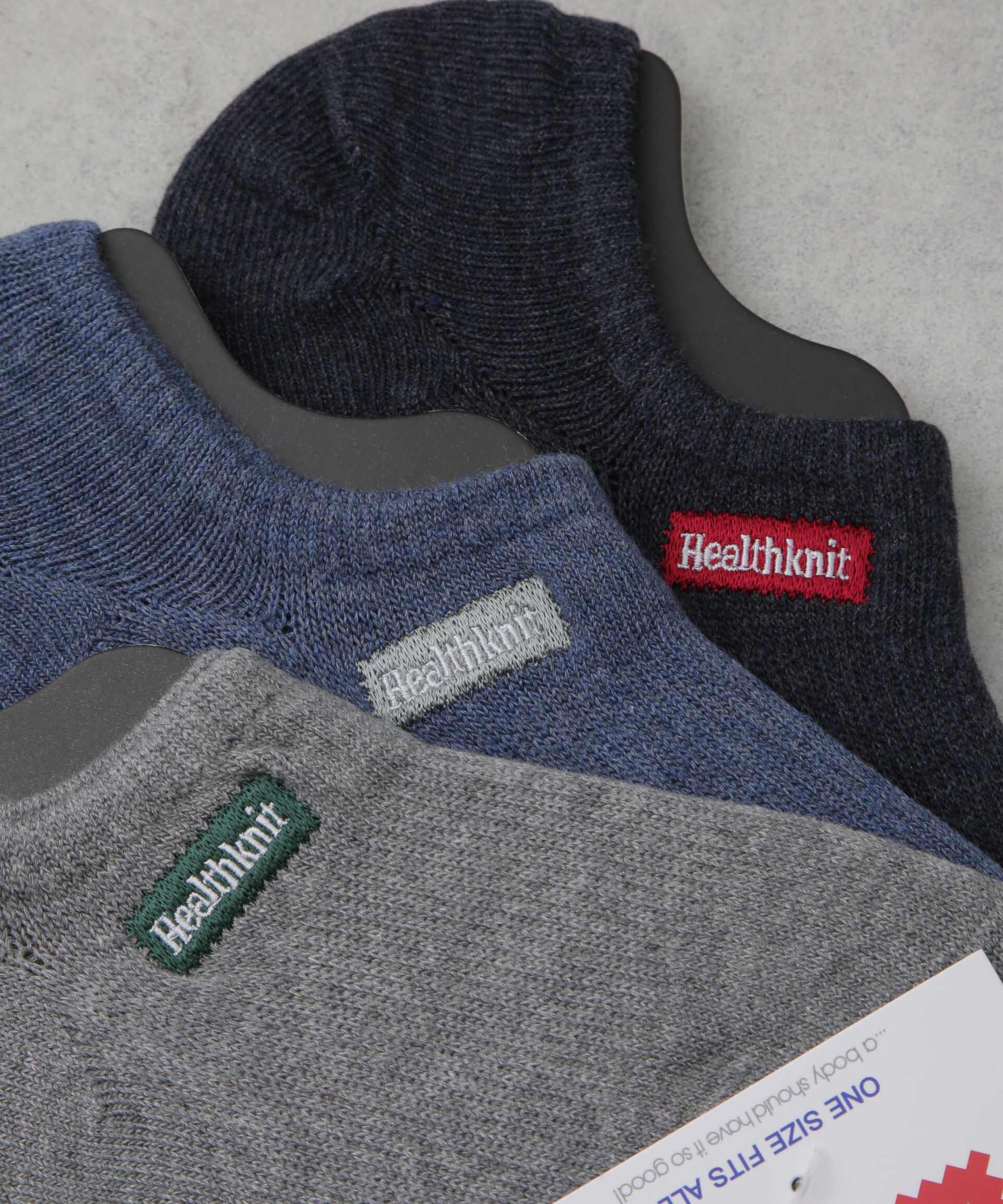 nano･universe「Healthknit/ワンポイントロゴ刺繍」|ソックス|