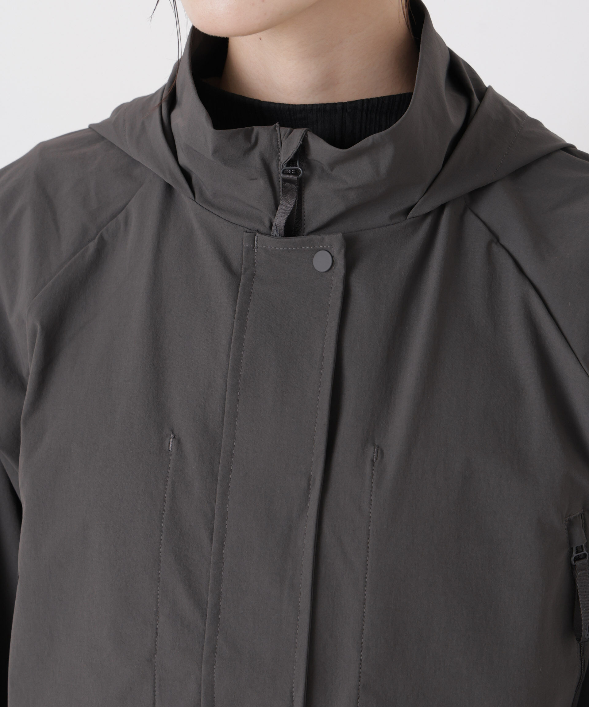 nano･universe「new balance/NB Greyクロップドジャケット」|ブルゾン・スタジャン|