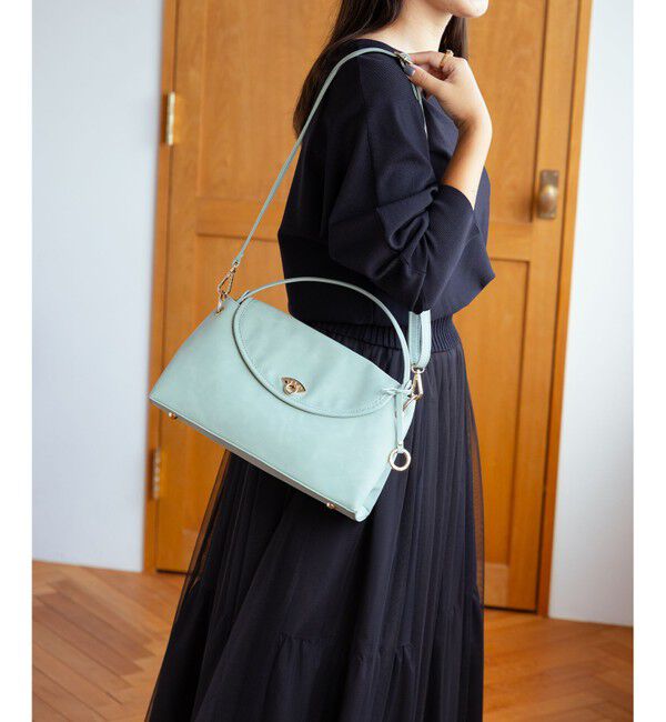 組曲「スエードライク トップハンドルバッグ」|ショルダー・メッセンジャー|ピスタチオ系