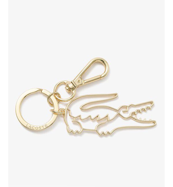 LACOSTE「ワニロゴキーホルダー」|チャーム・キーホルダー|ゴールド