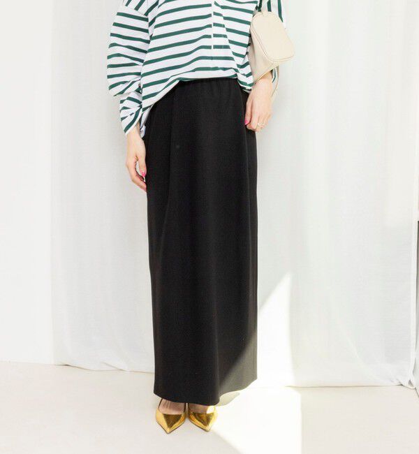 NOLLEY'S「【WEB限定】ウォッシャブルソフトリブスマートスカート」|タイト|