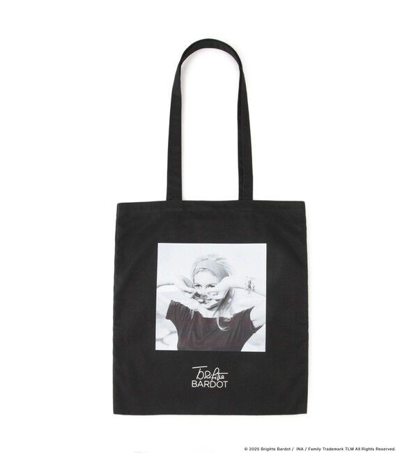 ROPE「【Brigitte Bardot&times;ROPE'・コラボ】モノクロフォトプリントキャンバストートバッグ【A4対応】」|トートバッグ|